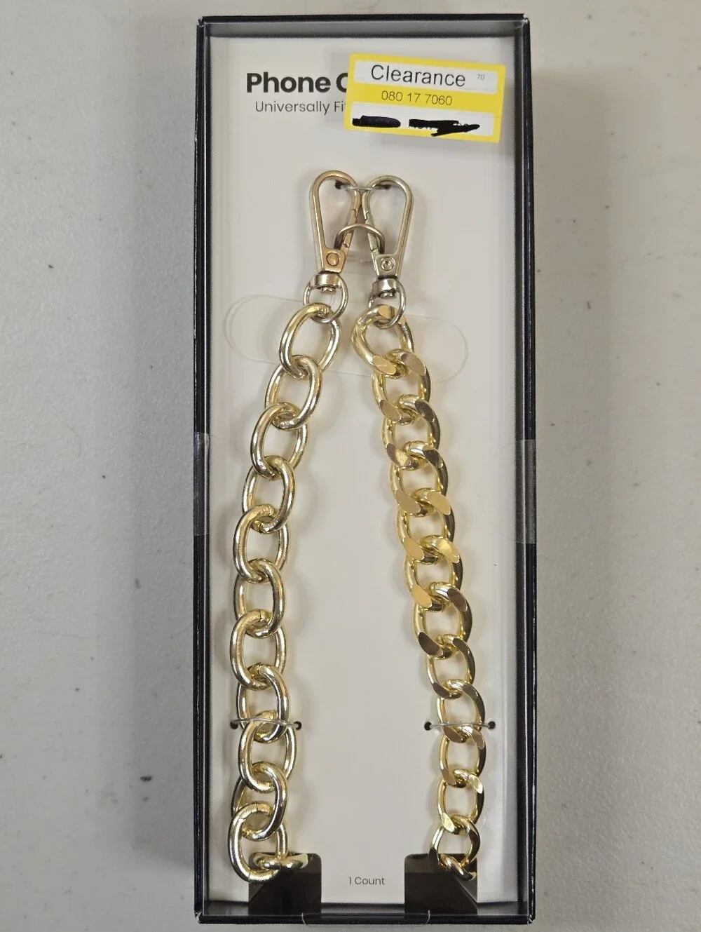 NWT Gold Tone Mixed Link Phone Crossbody Chain Universal